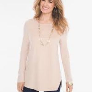 Chicos PONTE SUEDED-FRONT TOP